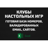 База Клубы настольных игр. Телефоны, Email