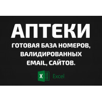 База Аптеки. Телефоны, Email