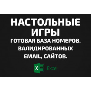 База Настольные игры. Email, Телефоны